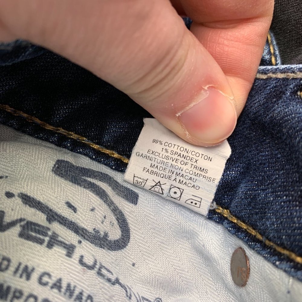 Silver Jeans Pioneer Distressed Boot Cut Denim Blue Jeans Size W31/L33 EUC - Picture 11 of 12